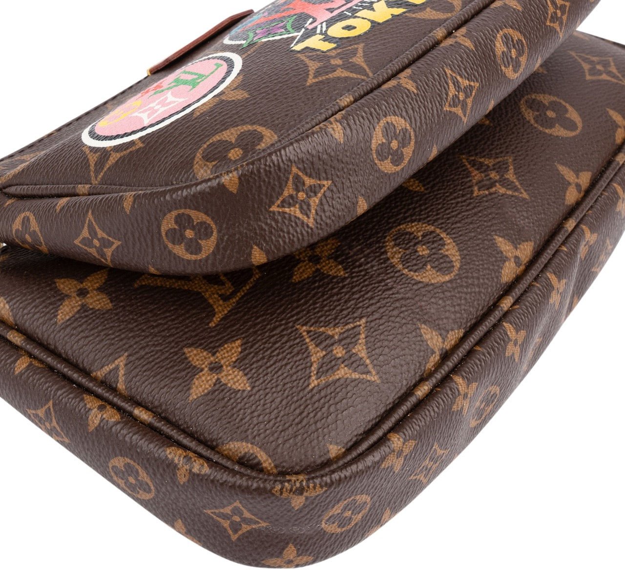 Louis Vuitton Monogram Canvas World Tour Patches Multi Pochette Accessoires Crossbody Bag