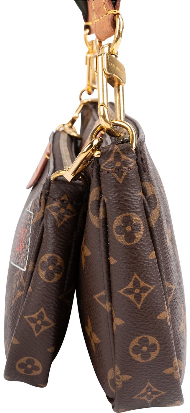 Louis Vuitton Monogram Canvas World Tour Patches Multi Pochette Accessoires Crossbody Bag