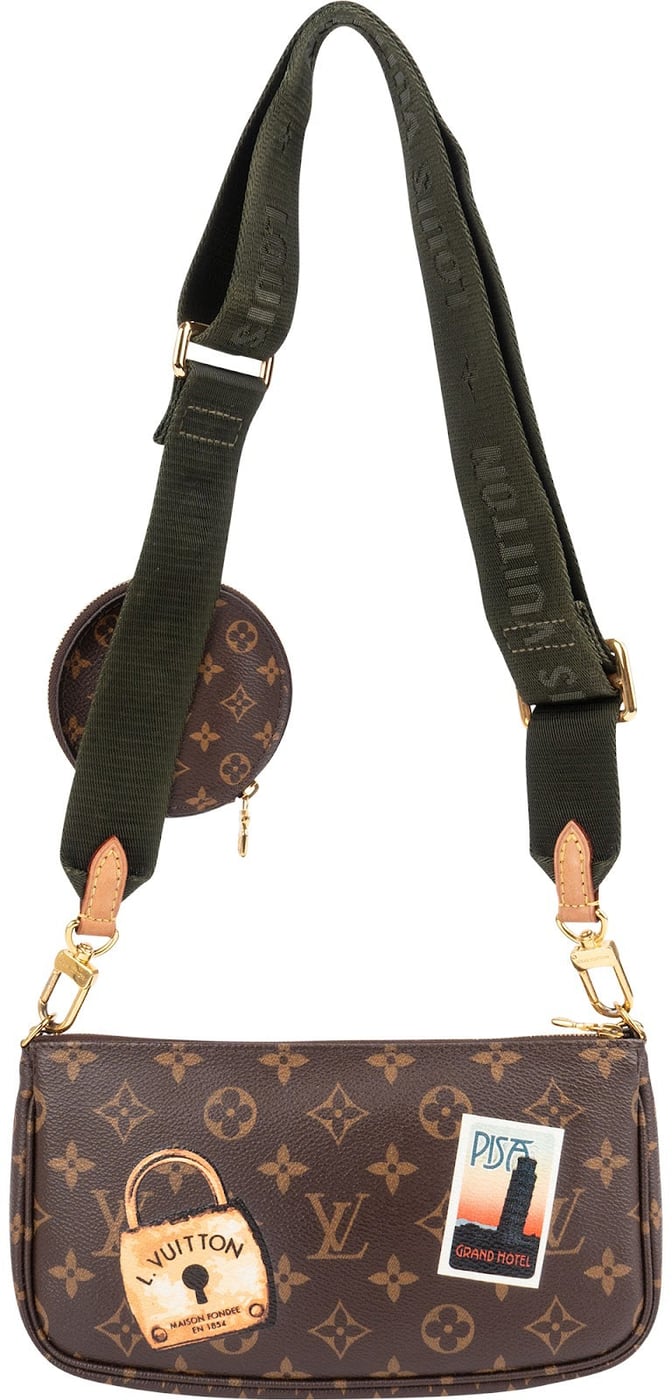 Louis Vuitton Monogram Canvas World Tour Patches Multi Pochette Accessoires Crossbody Bag