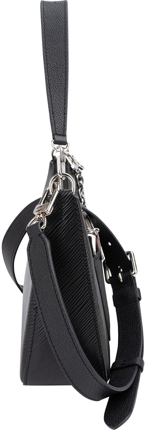 Louis Vuitton Noir Epi Leather B&W Monogram Canvas Marelle Shoulder Crossbody Bag