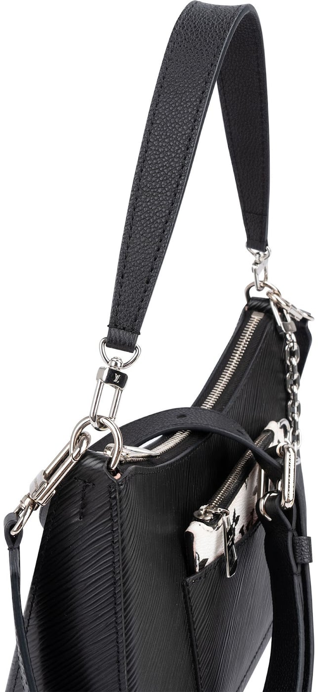 Louis Vuitton Noir Epi Leather B&W Monogram Canvas Marelle Shoulder Crossbody Bag