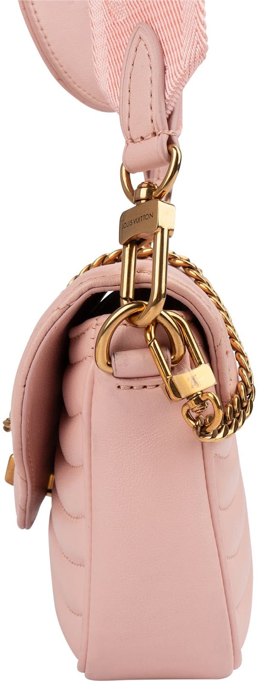 Louis Vuitton Pink New Wave Quilted Leather Pochette Accessoires Crossbody Bag