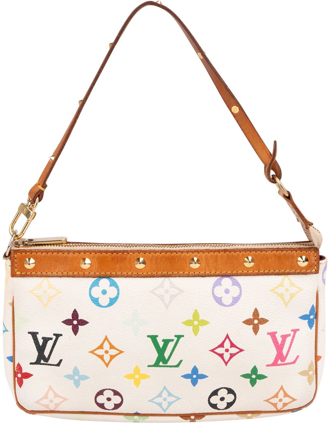 Louis Vuitton Monogram Murakami Multicolor Canvas Studded Pochette Accessoires Handbag
