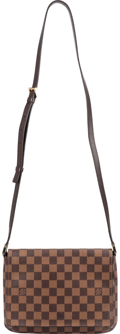 Louis Vuitton Monogram Damier Ebene Canvas Musette Tango Crossbody Bag