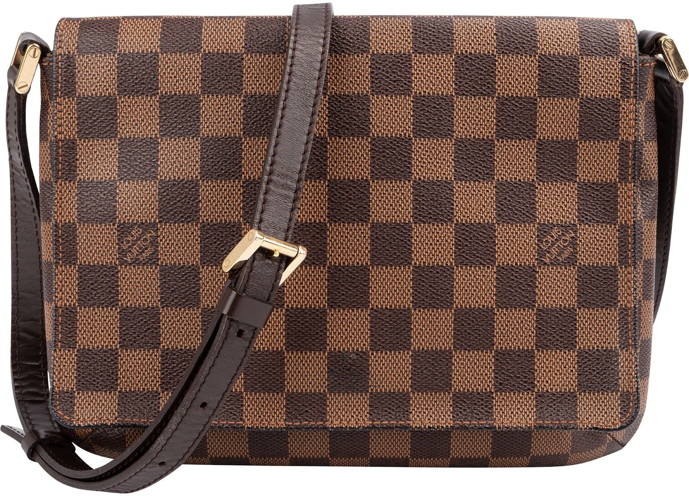 Louis Vuitton Monogram Damier Ebene Canvas Musette Tango Crossbody Bag
