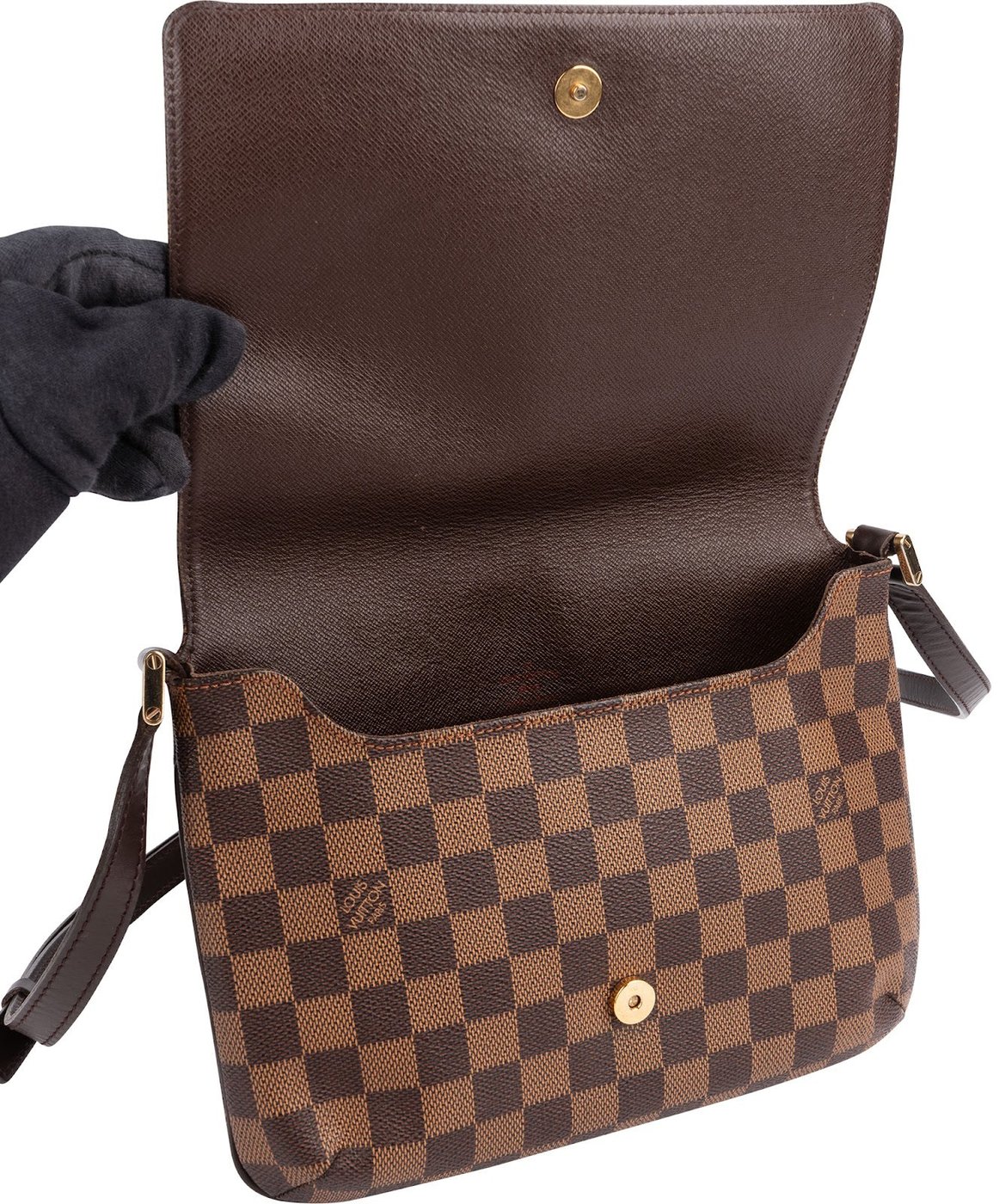 Louis Vuitton Monogram Damier Ebene Canvas Musette Tango Crossbody Bag