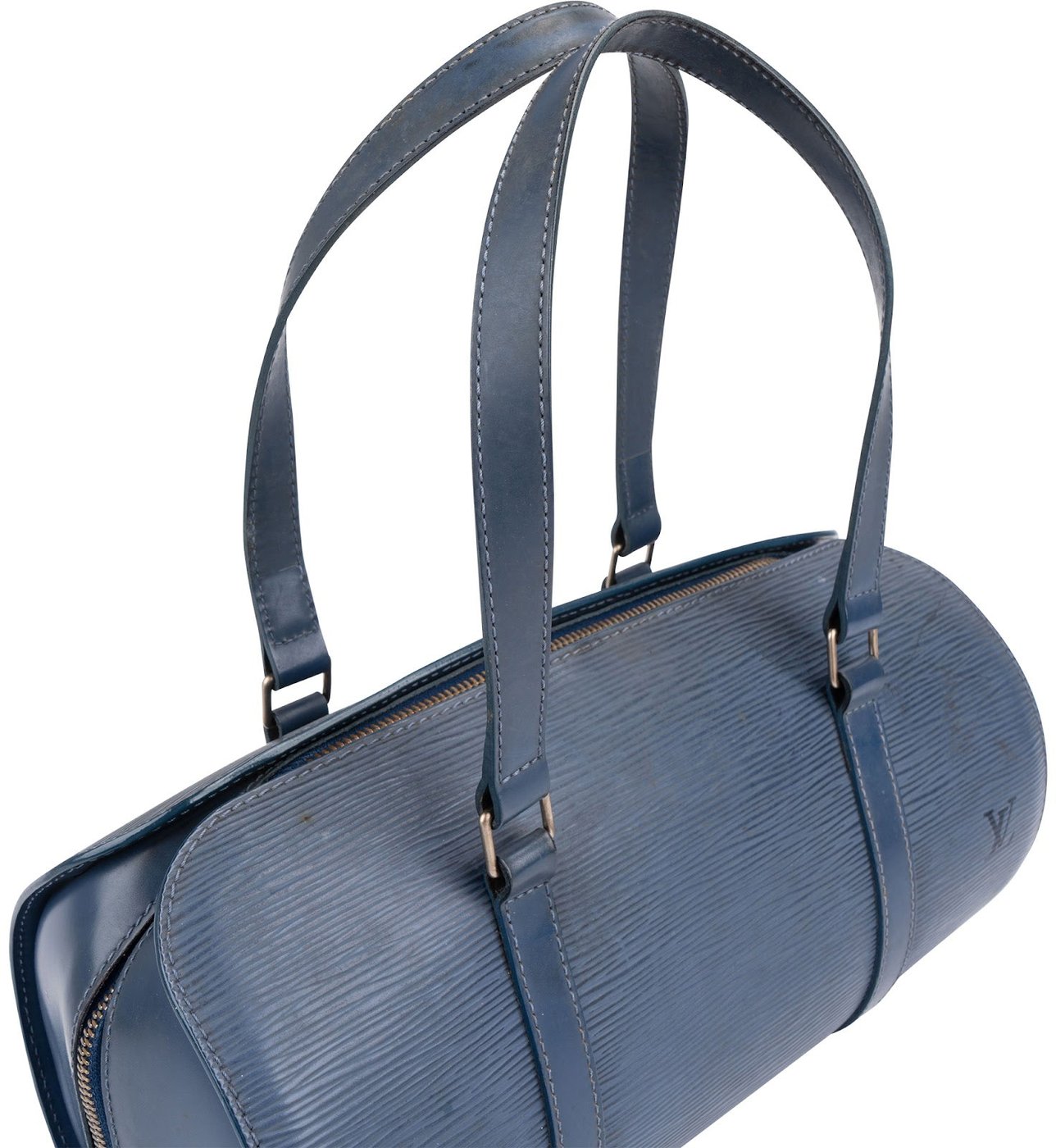 Louis Vuitton Blue Epi Leather Soufflot Handbag