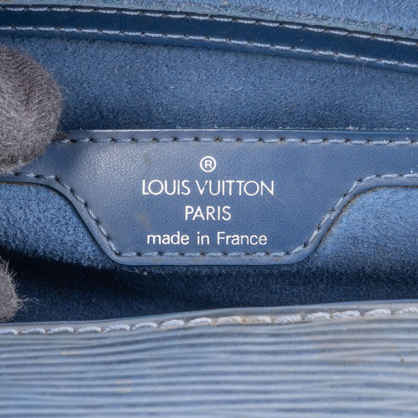 Louis Vuitton Blue Epi Leather Soufflot Handbag