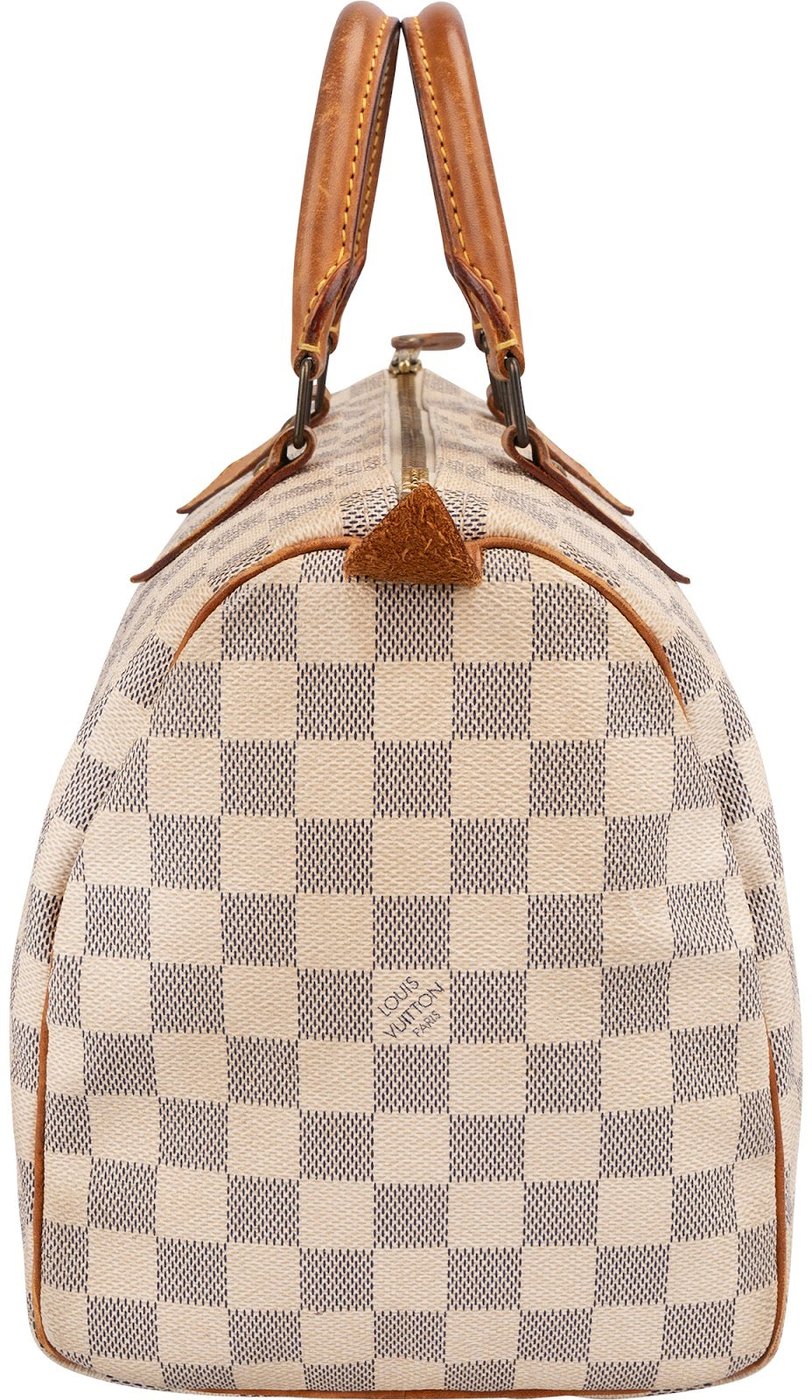 Louis Vuitton Monogram Damier Azur Canvas Speedy 30 Handbag