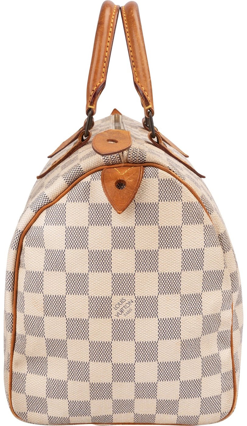 Louis Vuitton Monogram Damier Azur Canvas Speedy 30 Handbag