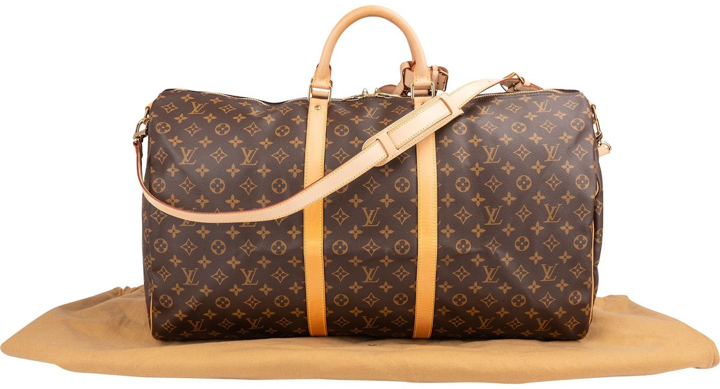 Louis Vuitton Monogram Canvas Keepall 60 Bandoulière Travel Bag