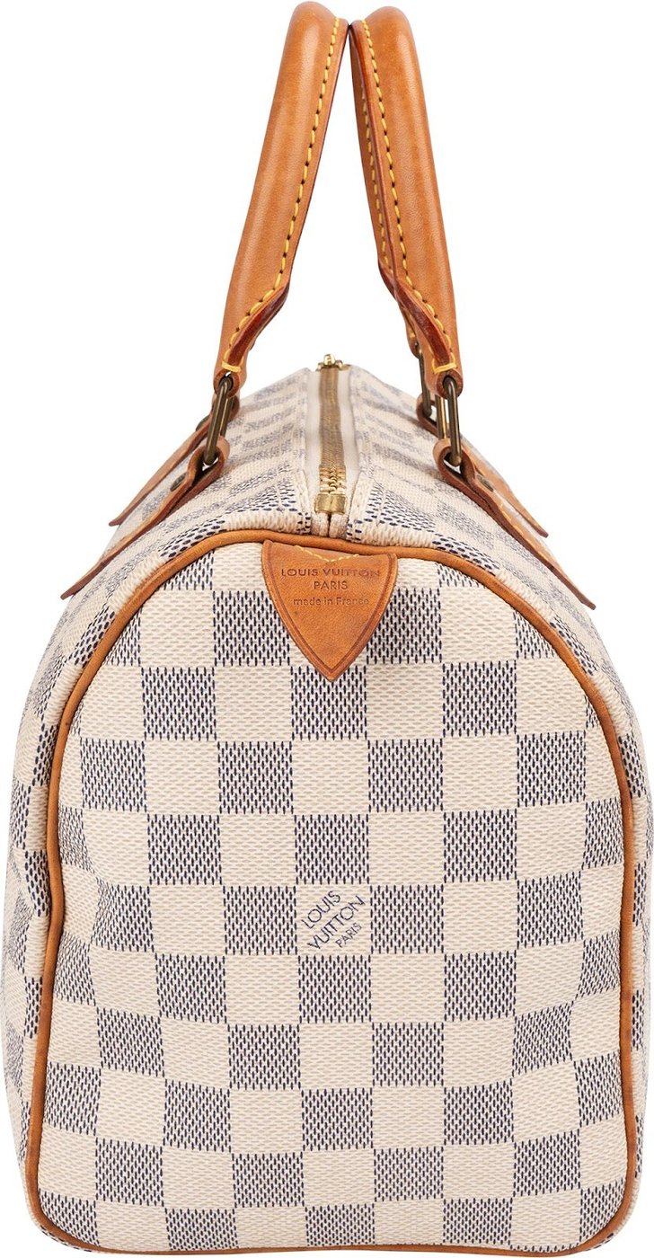Louis Vuitton Monogram Damier Azur Canvas Speedy 25 Handbag