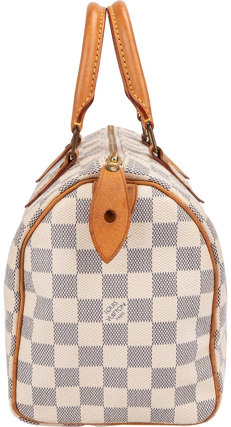 Louis Vuitton Monogram Damier Azur Canvas Speedy 25 Handbag