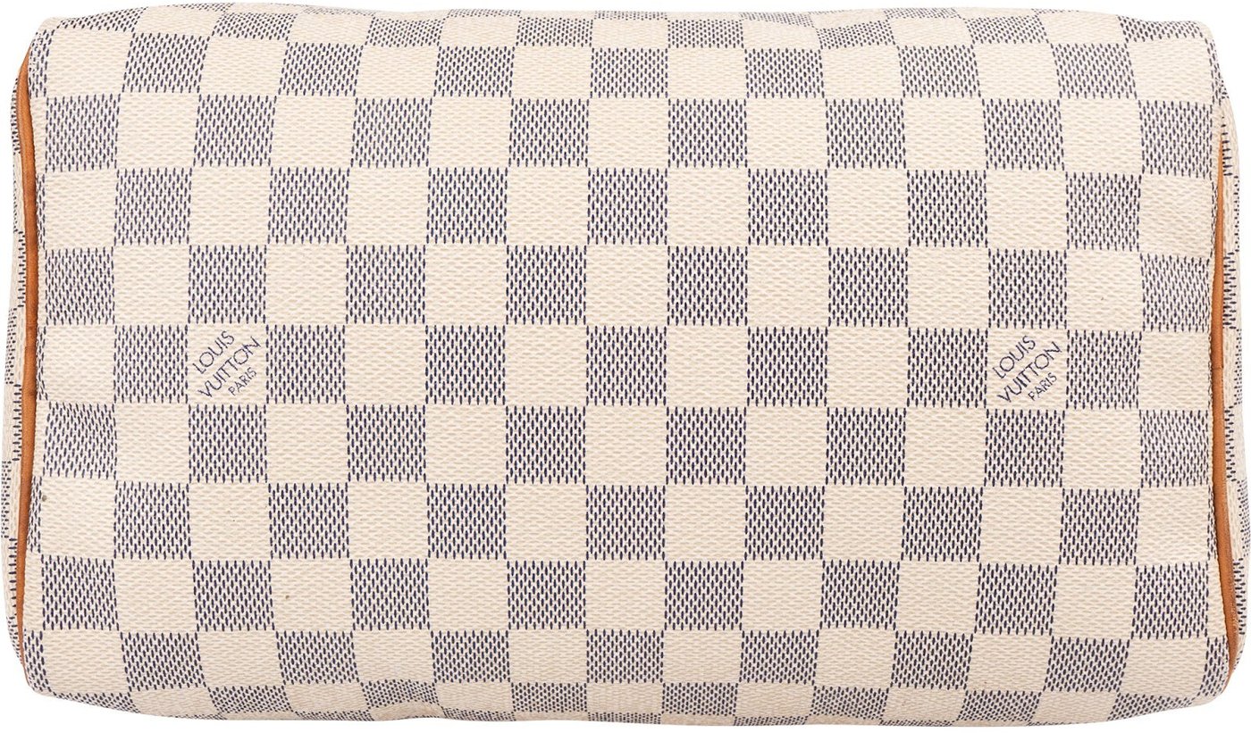 Louis Vuitton Monogram Damier Azur Canvas Speedy 25 Handbag