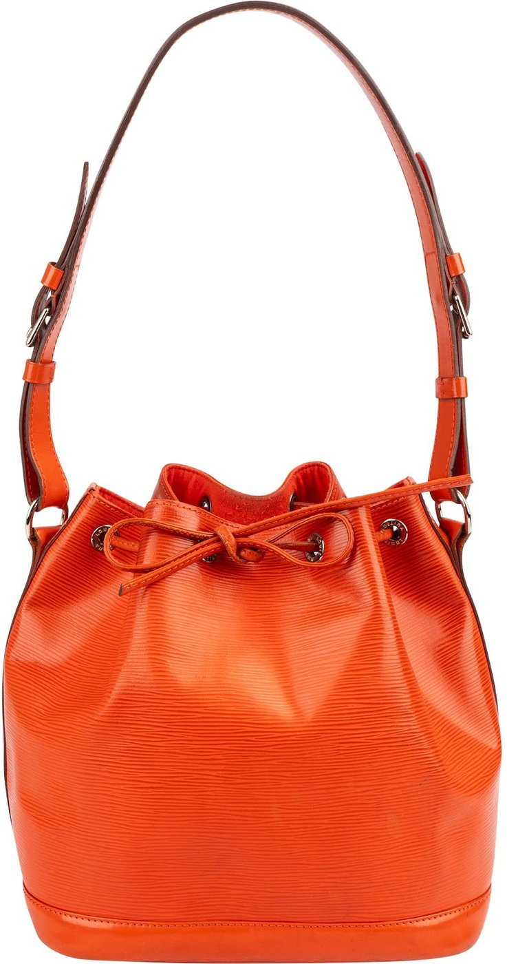 Louis Vuitton Orange Epi Leather NM Sac Noe Petit Shoulder Bag