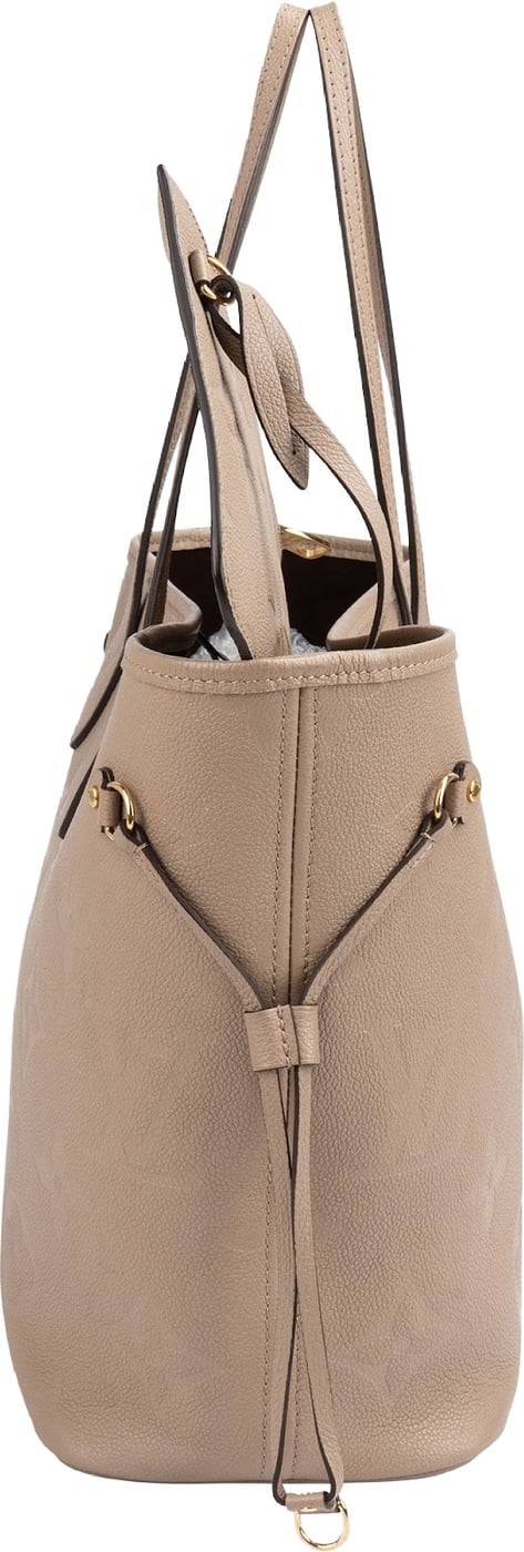 Louis Vuitton Taupe Monogram Empreinte Leather Neverfull MM Shoulder Bag