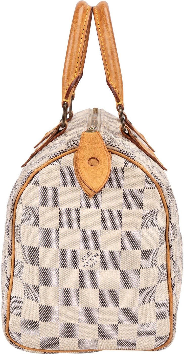 Louis Vuitton Monogram Damier Azur Speedy 25 Handbag