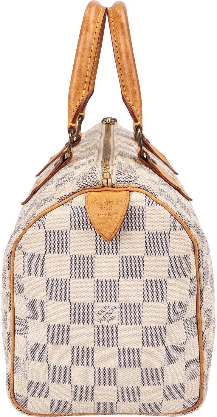 Louis Vuitton Monogram Damier Azur Speedy 25 Handbag