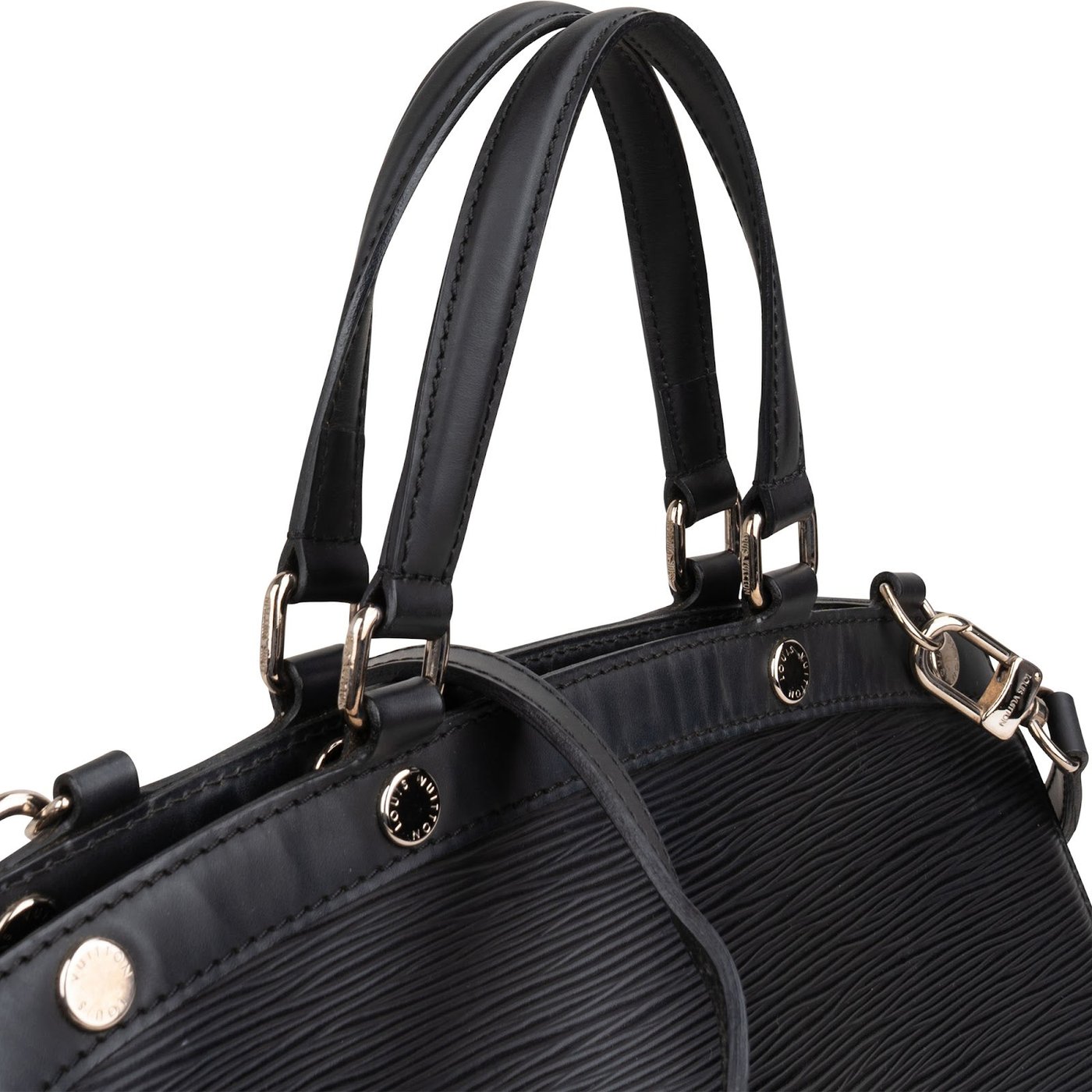 Louis Vuitton Noir Epi Leather Brea MM Handbag