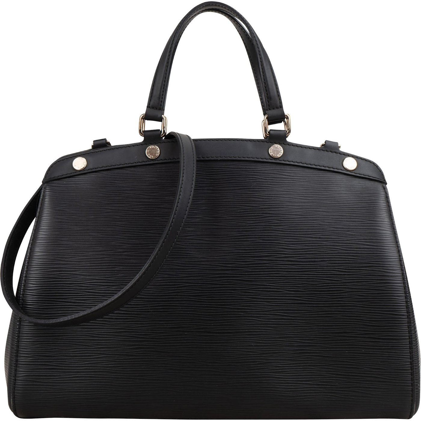 Louis Vuitton Noir Epi Leather Brea MM Handbag