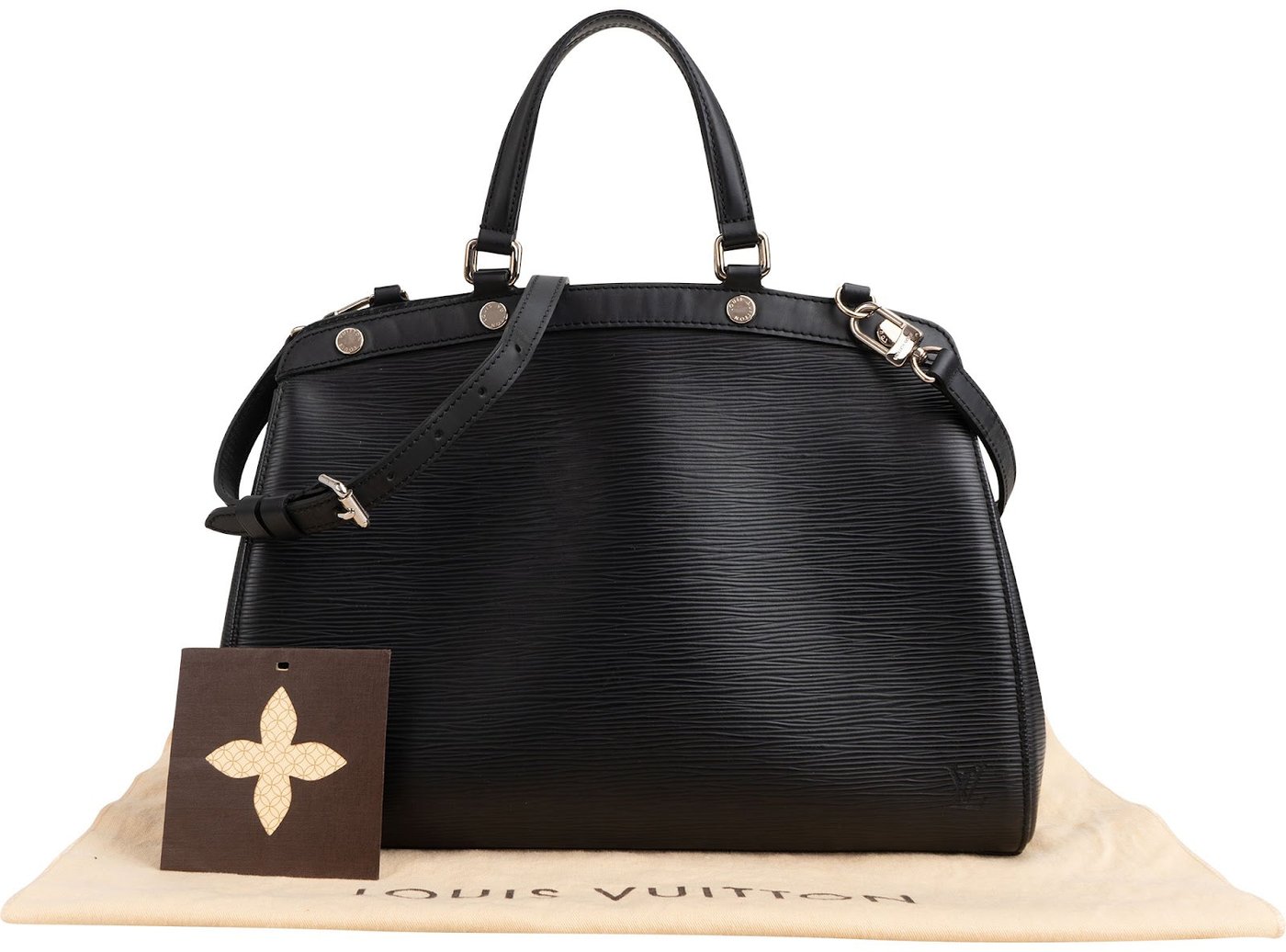 Louis Vuitton Noir Epi Leather Brea MM Handbag