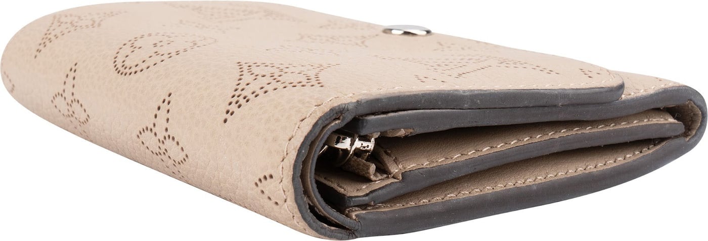 Louis Vuitton Canvas Monogram Mahina Leather Iris Compact Wallet