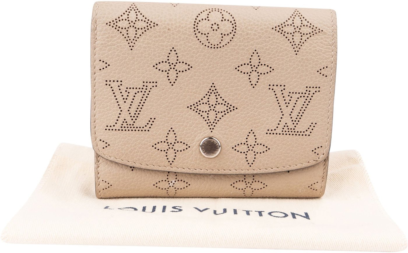 Louis Vuitton Canvas Monogram Mahina Leather Iris Compact Wallet