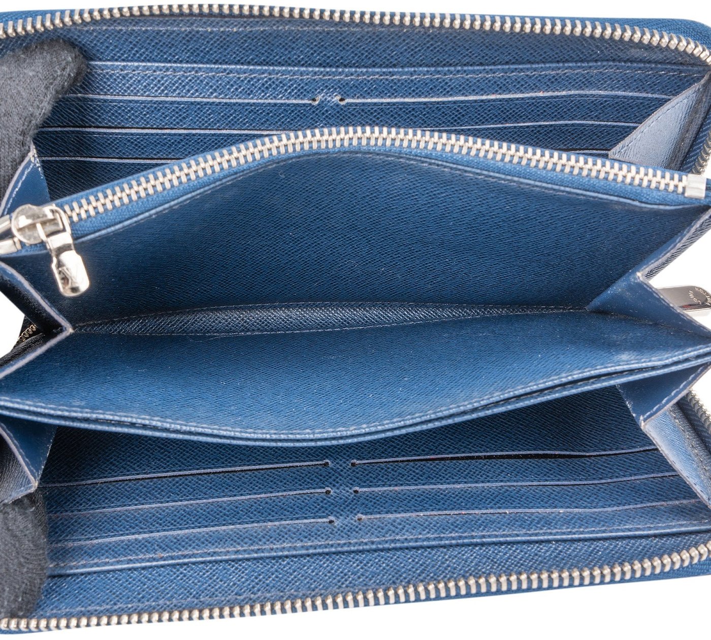 Louis Vuitton Blue Epi Leather Zippy Wallet