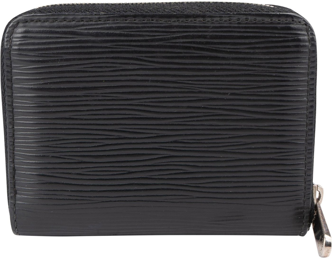 Louis Vuitton Noir Epi Leather Zippy Coin Purse Wallet
