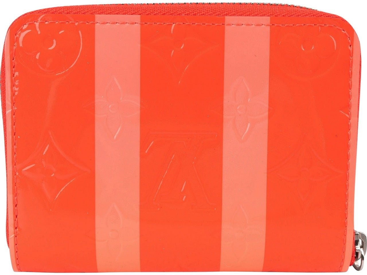 Louis Vuitton Monogram Vernis Poppy Raye Zippy Coin Purse Wallet