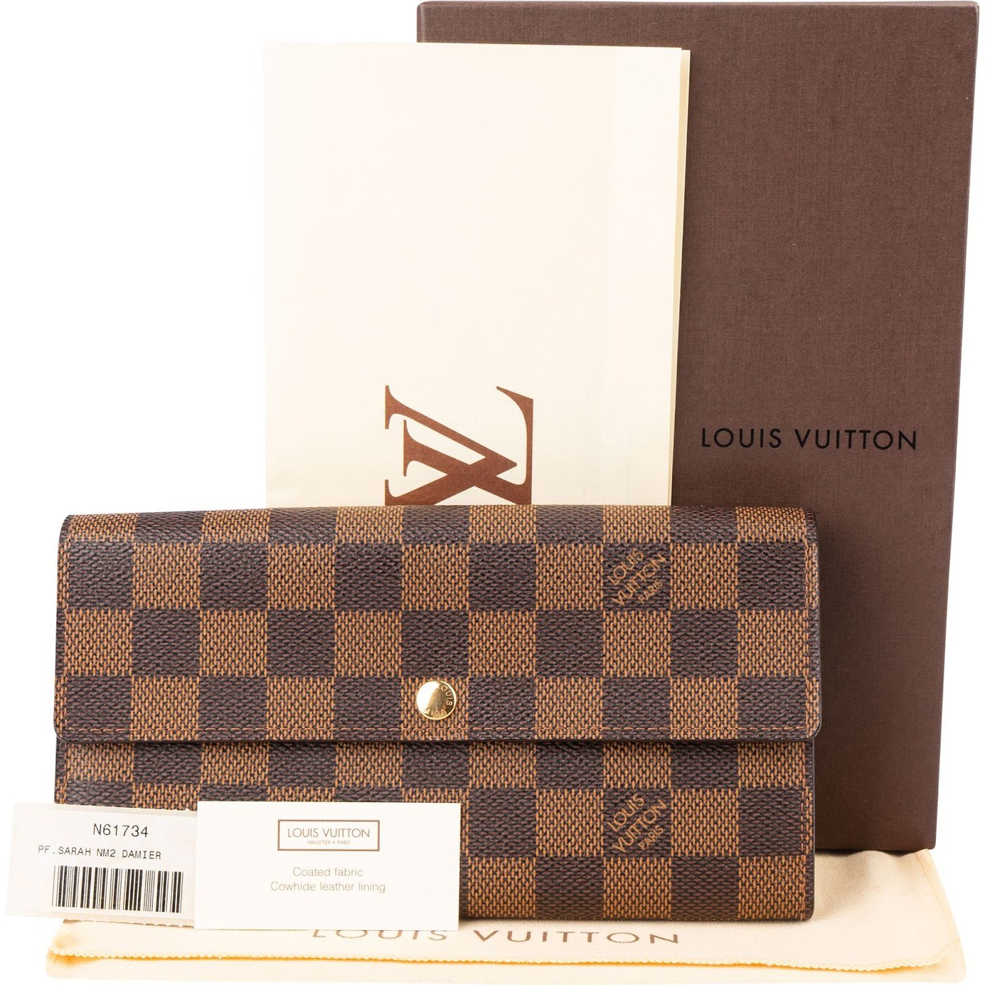 Louis Vuitton Monogram Damier Ebene Sarah Wallet