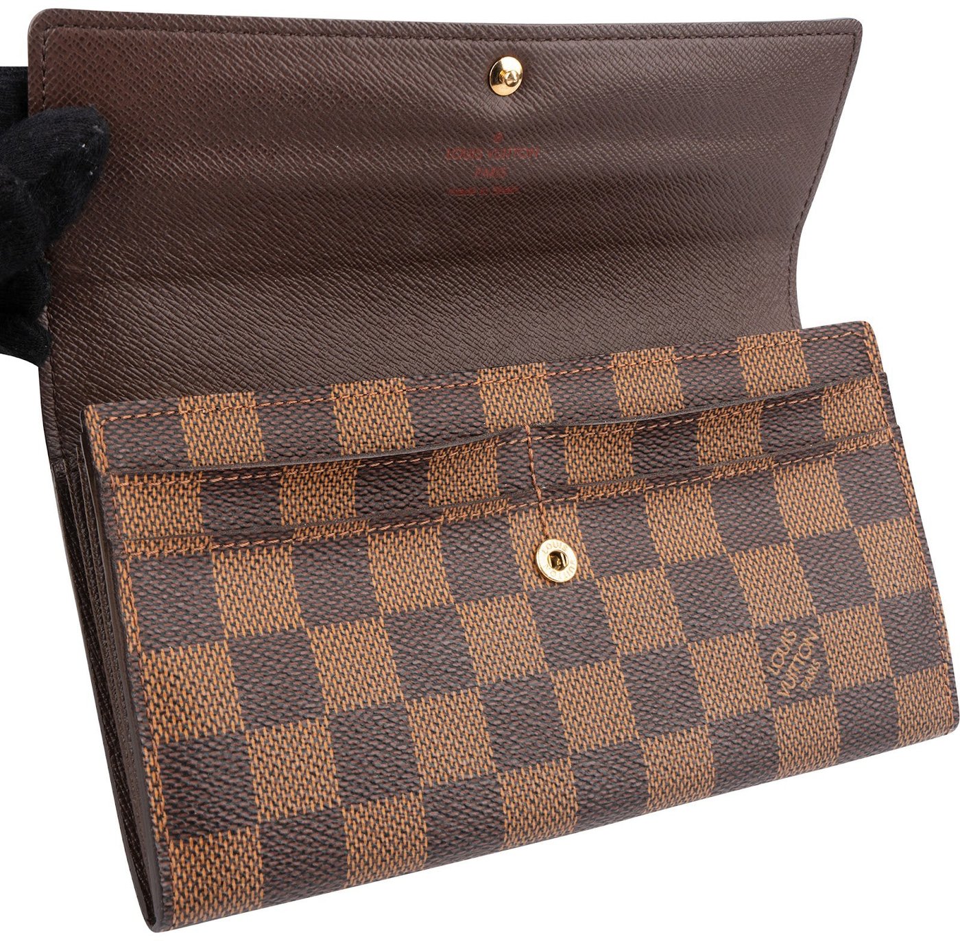 Louis Vuitton Monogram Damier Ebene Sarah Wallet
