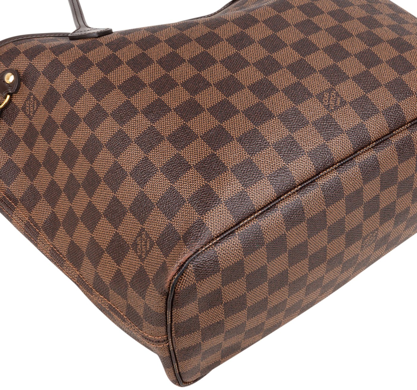 Louis Vuitton Damier Ebene Monogram Neverfull MM Shopper Handbag