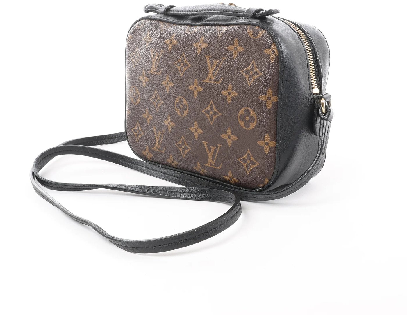 Louis Vuitton Saintonge Monogram Canvas Crossbody Bag in Brown x Black M43555