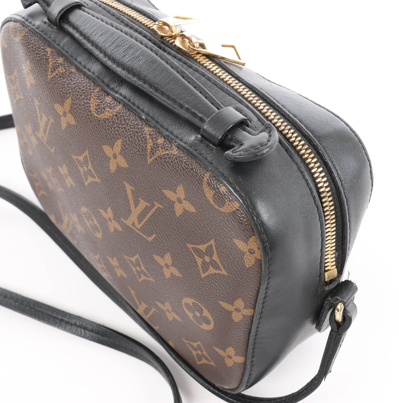 Louis Vuitton Saintonge Monogram Canvas Crossbody Bag in Brown x Black M43555