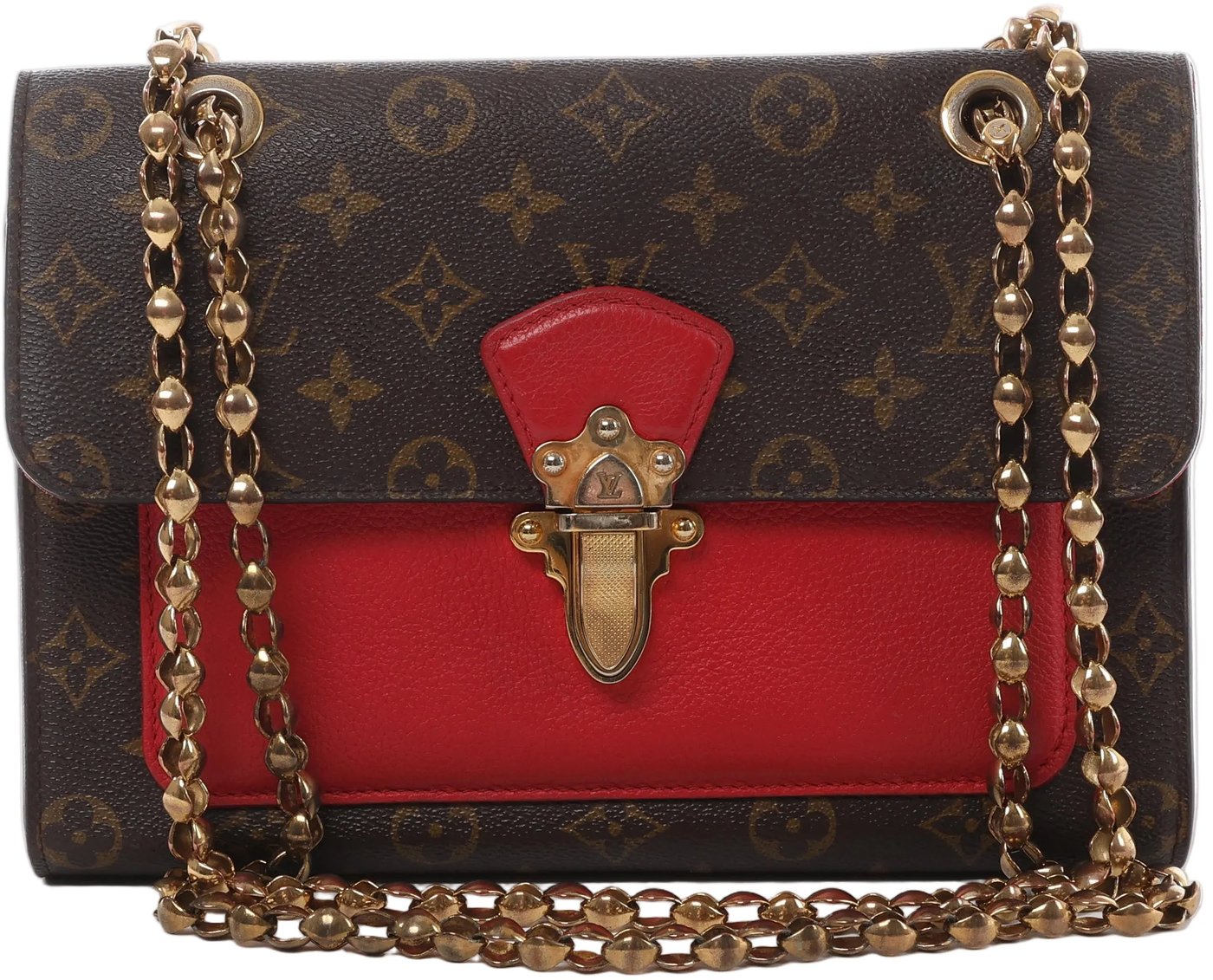 Louis Vuitton Victoire Monogram Canvas Crossbody Bag in Brown x Red M41731