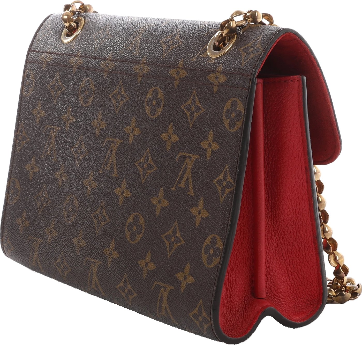Louis Vuitton Victoire Monogram Canvas Crossbody Bag in Brown x Red M41731