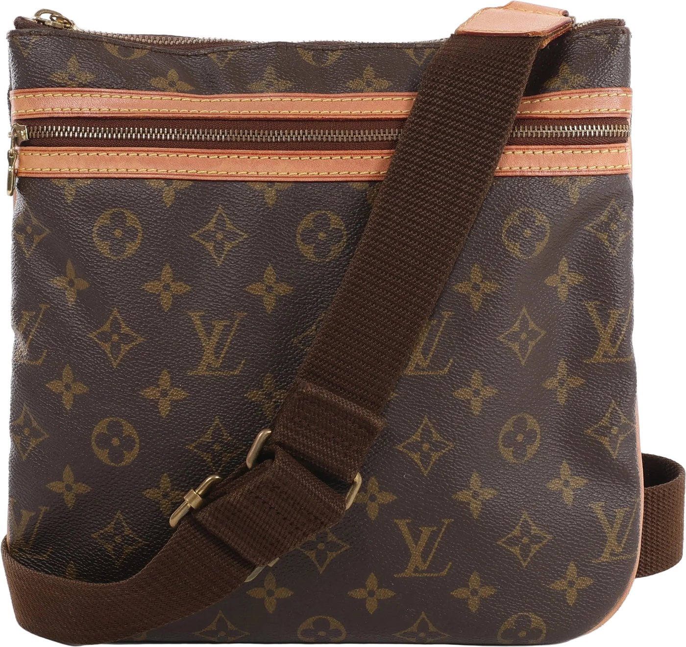 Louis Vuitton Pochette Bosphole Monogram Canvas Crossbody Bag in Brown M40044