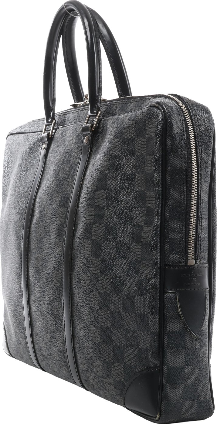 Louis Vuitton Porte Document Voyages Damier Graphite Handbag in Black N41125