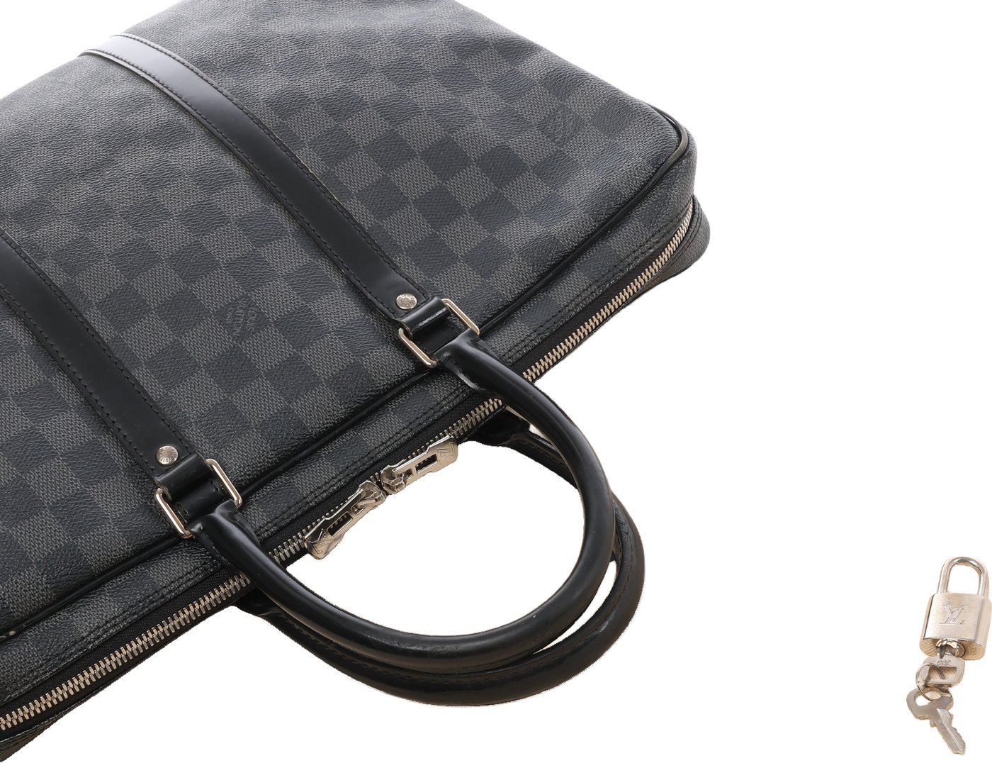 Louis Vuitton Porte Document Voyages Damier Graphite Handbag in Black N41125