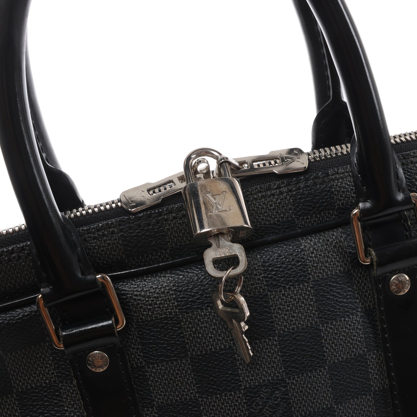 Louis Vuitton Porte Document Voyages Damier Graphite Handbag in Black N41125