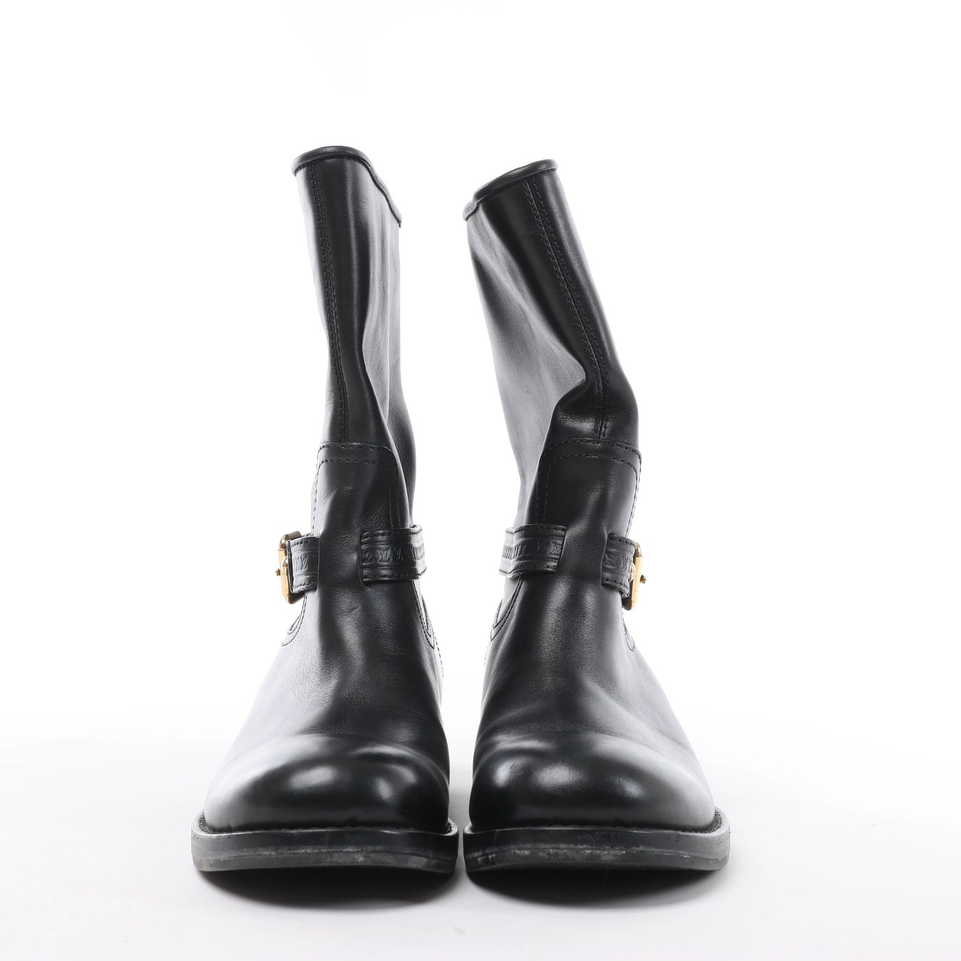 Louis Vuitton Susan 10 years Leather Ankle Boots in Black CL0160, Size EU 39.5