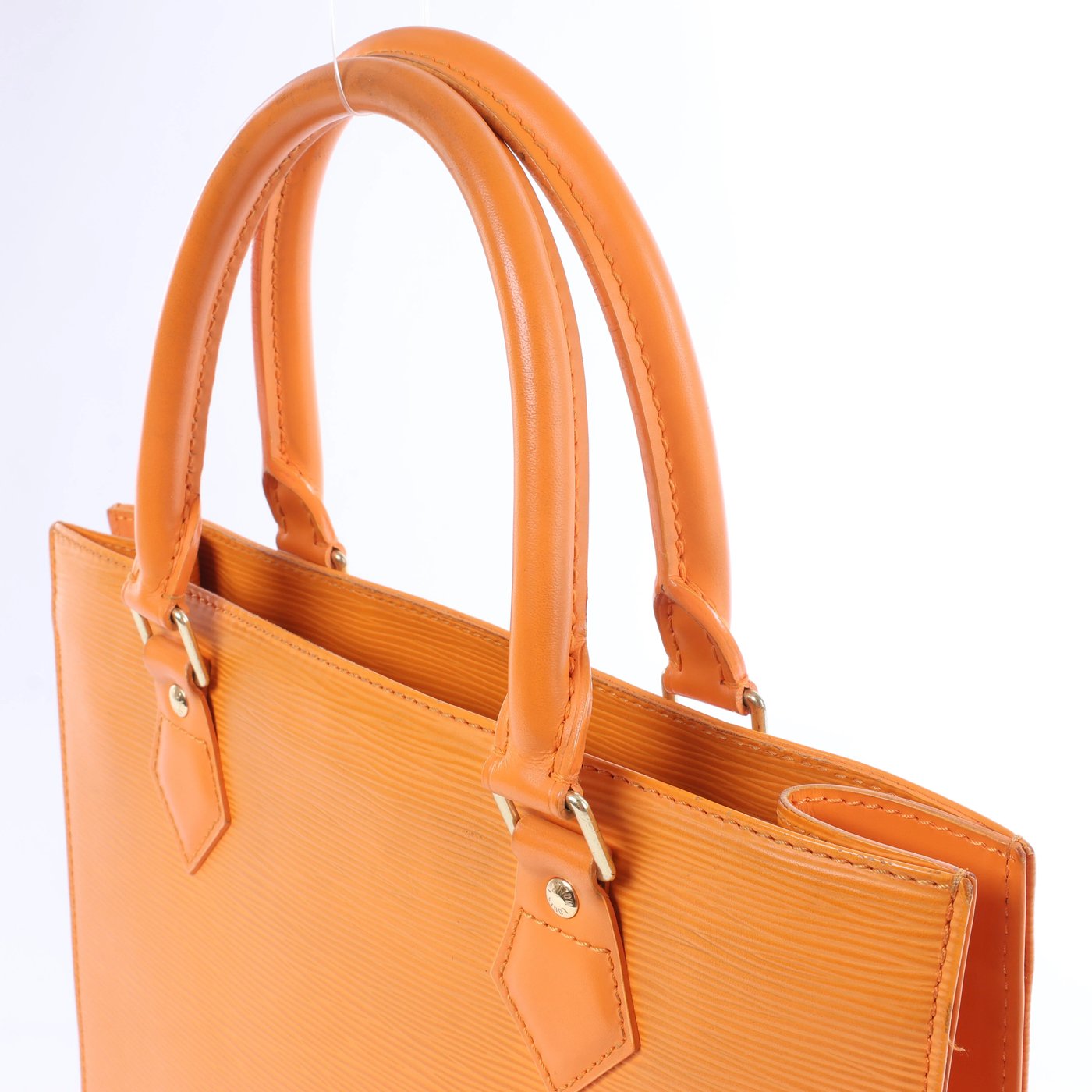 Louis Vuitton Sac Plat PM Epi Leather Handbag in Orange M5274H