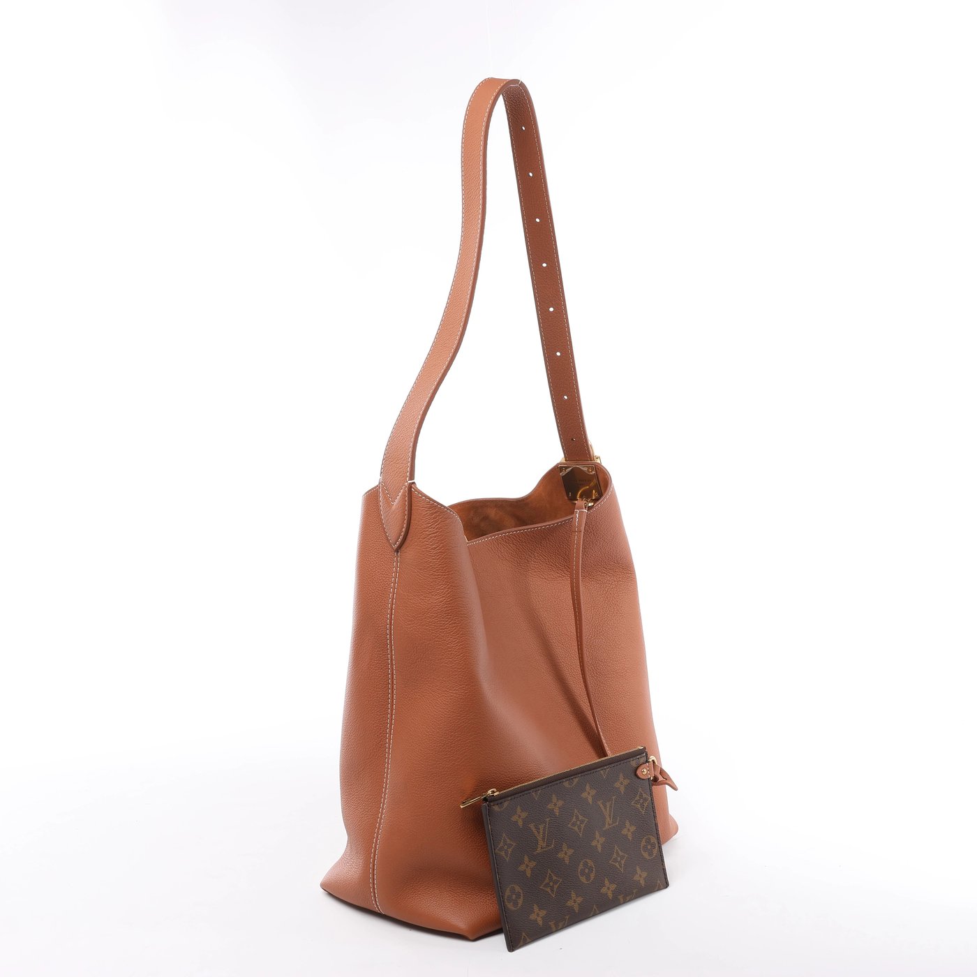 Louis Vuitton Padlock Lowkey Hobo MM Shoulder Bag in Brown M24974