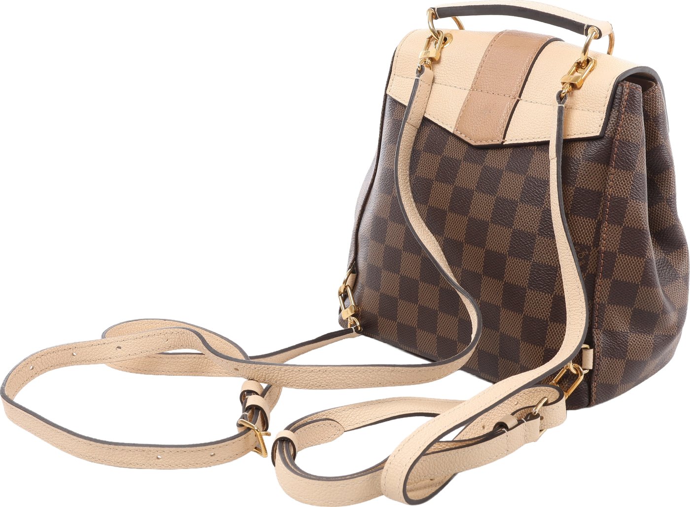 Louis Vuitton Clapton Damier Ebene Backpack in Brown x Beige N42259