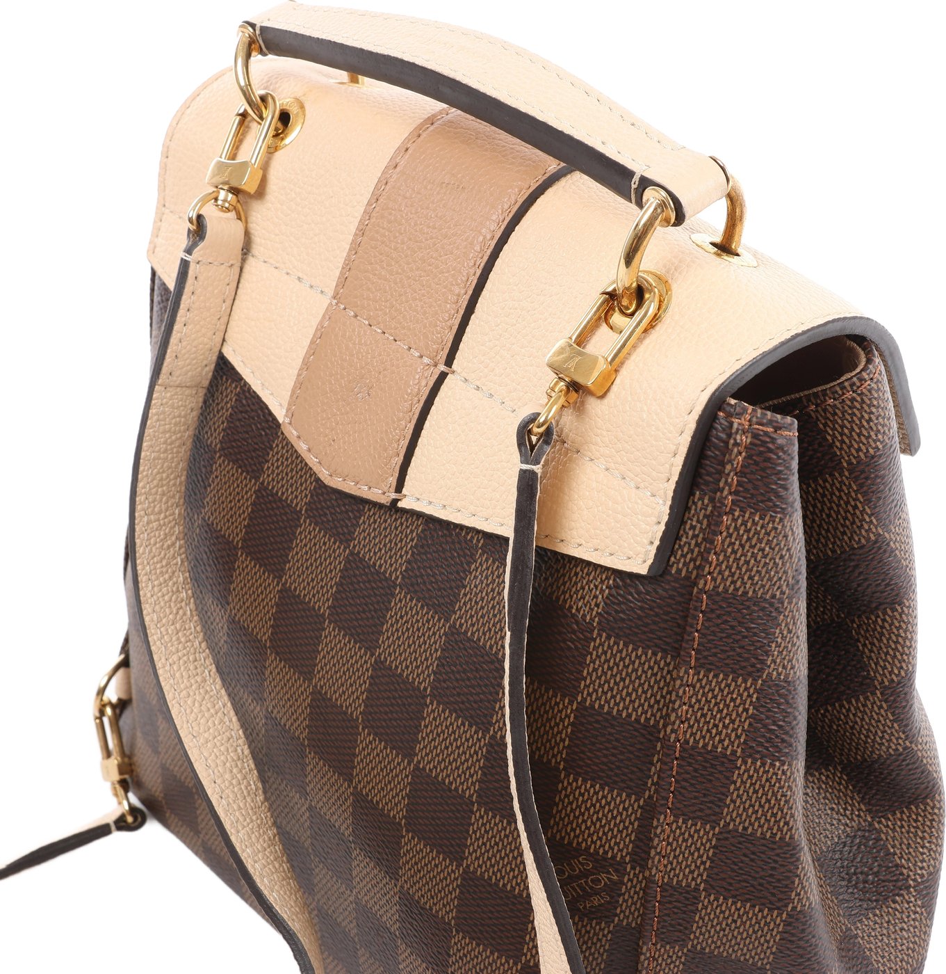 Louis Vuitton Clapton Damier Ebene Backpack in Brown x Beige N42259