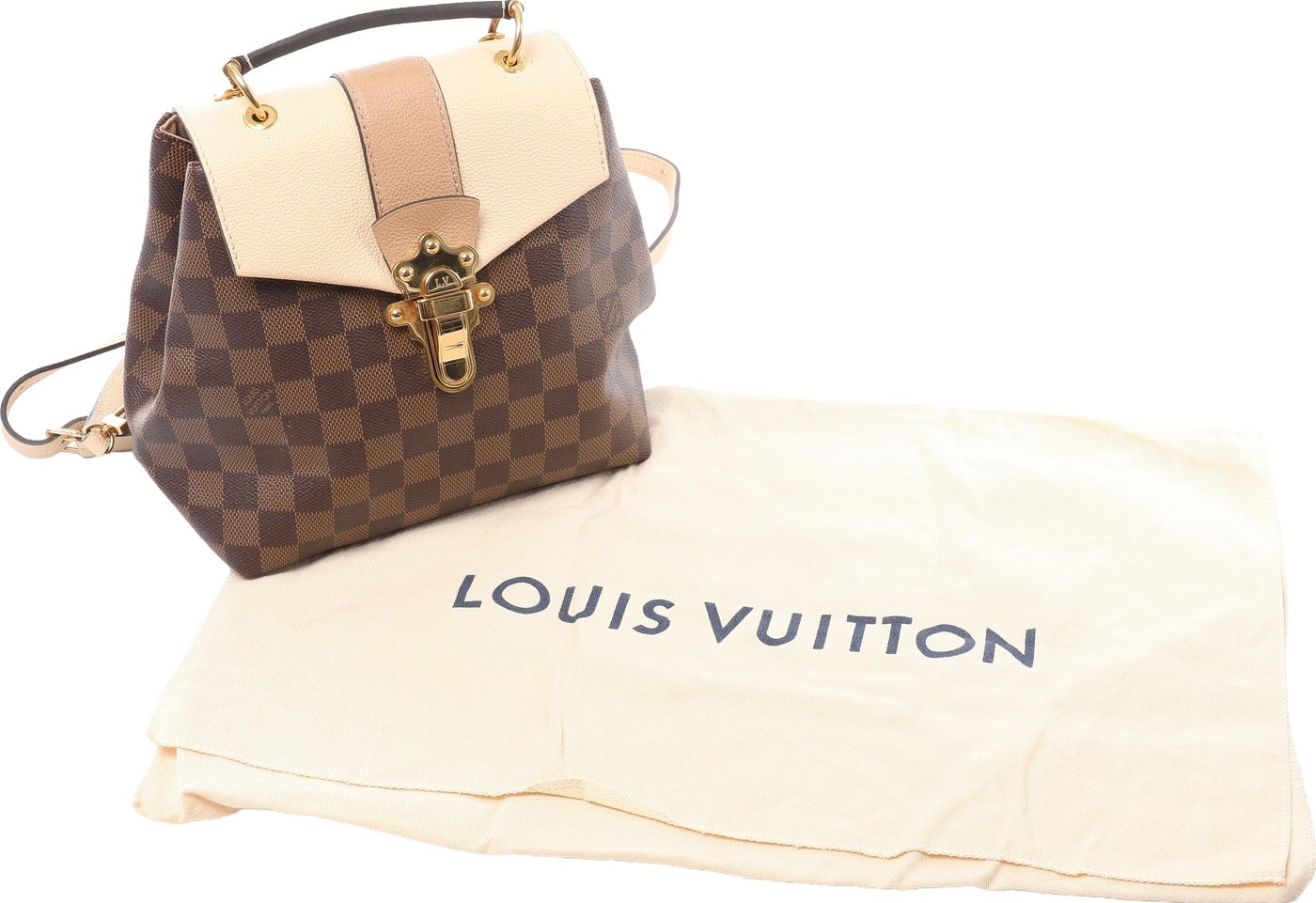 Louis Vuitton Clapton Damier Ebene Backpack in Brown x Beige N42259