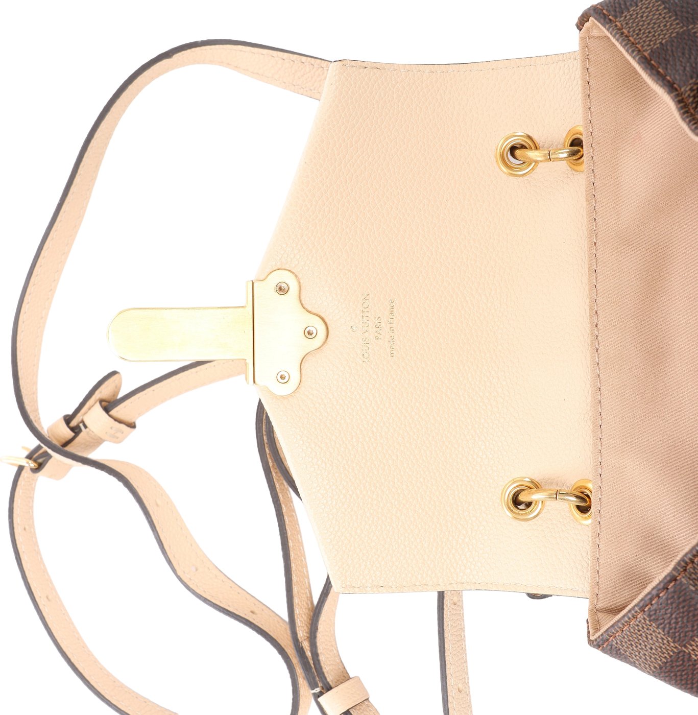 Louis Vuitton Clapton Damier Ebene Backpack in Brown x Beige N42259