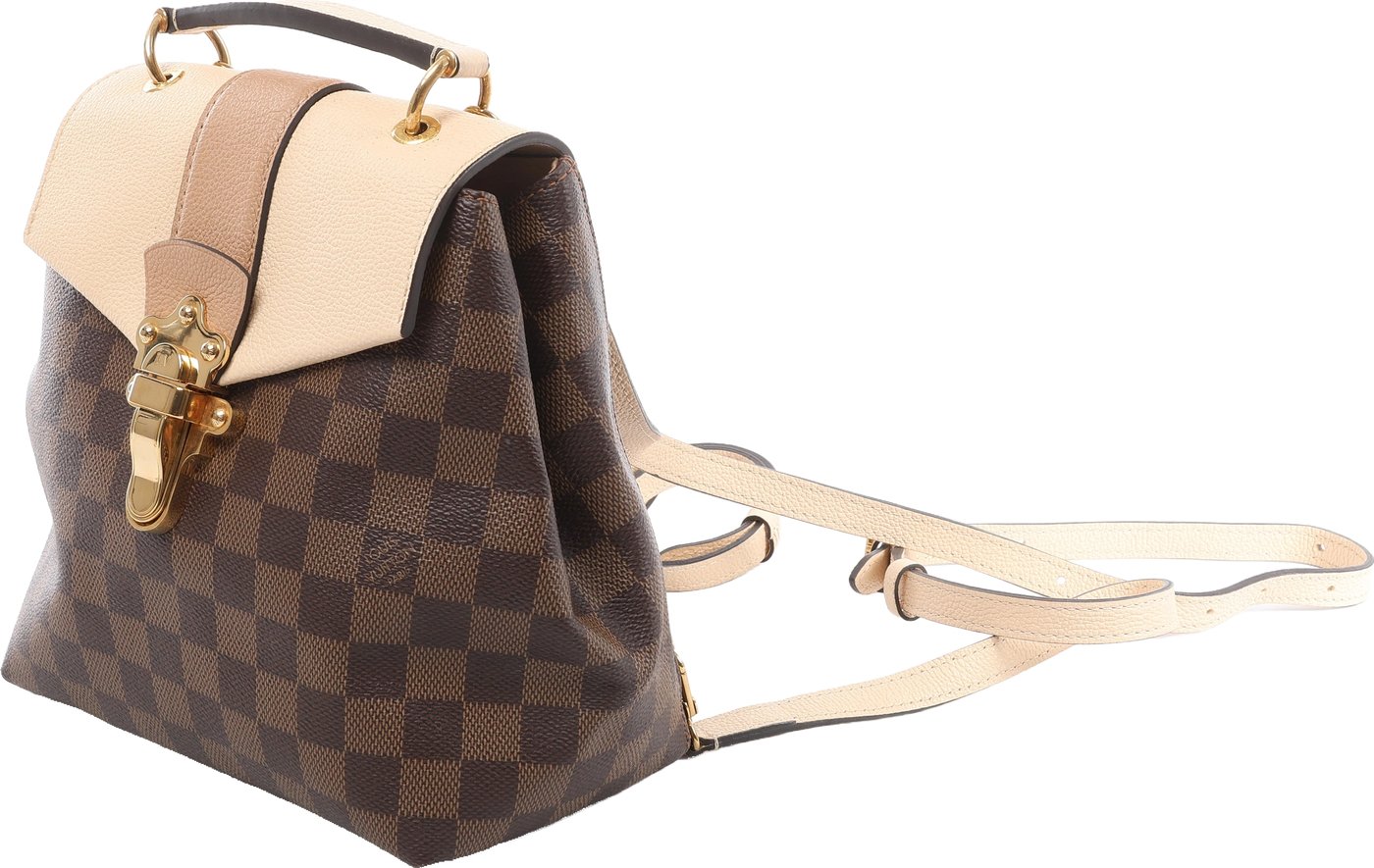 Louis Vuitton Clapton Damier Ebene Backpack in Brown x Beige N42259