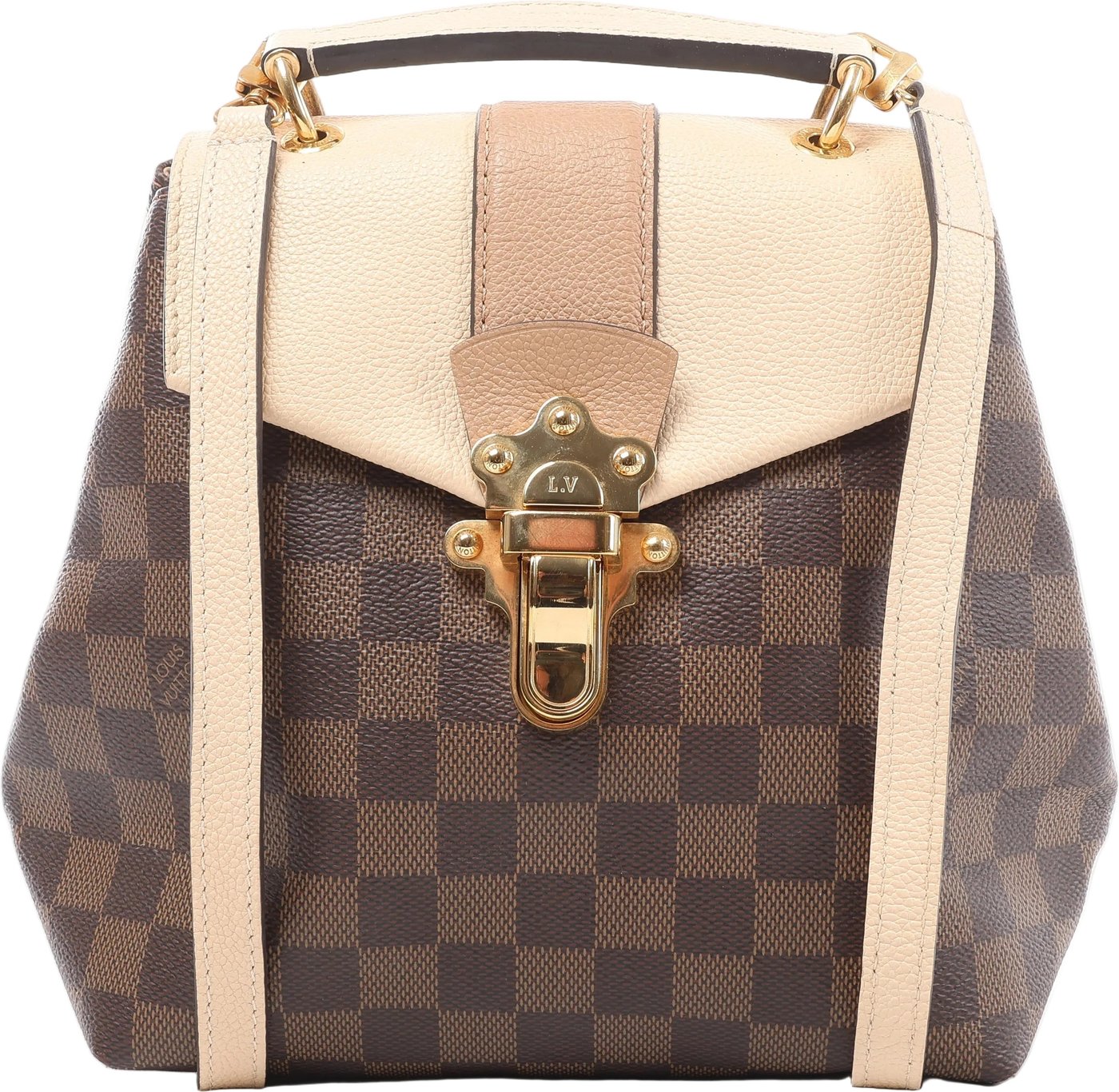 Louis Vuitton Clapton Damier Ebene Backpack in Brown x Beige N42259
